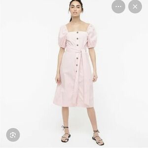 JCrew button up puffed sleeve dress, NWT